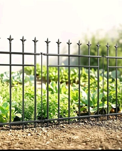 Metal garden fence pack - metal, 5-pack
