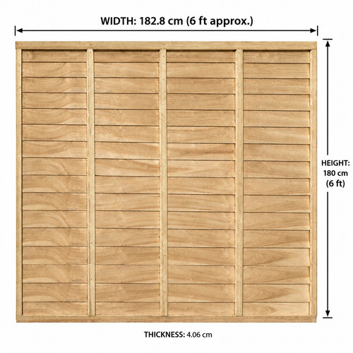 6x6 wooden overlap fence - wooden,