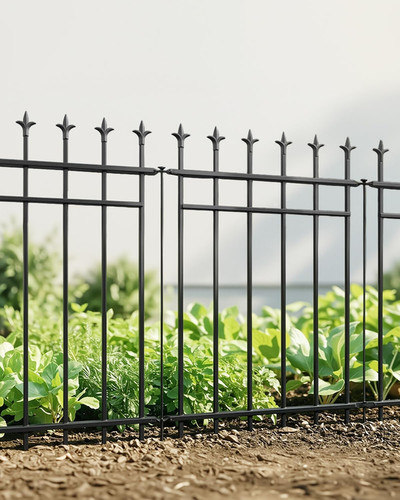 Metal garden fence - garden, 5