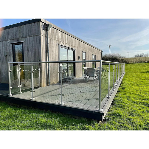 Glass balustrade system with - glass,