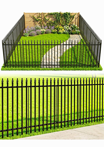 Metal garden fence 81cm - metal,