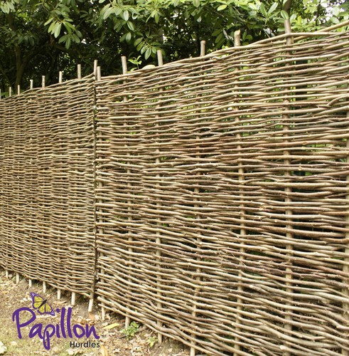 Woven hazel fence - woven, panels