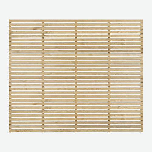 Single slatted fence panel - single,
