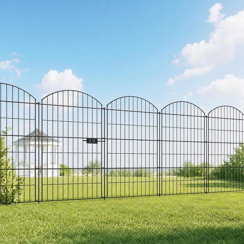 Set metal garden fence - of,