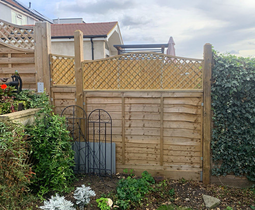 Wood brown lattice fence - lattice, panel
