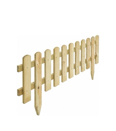 Natural wood picket garden - 1,