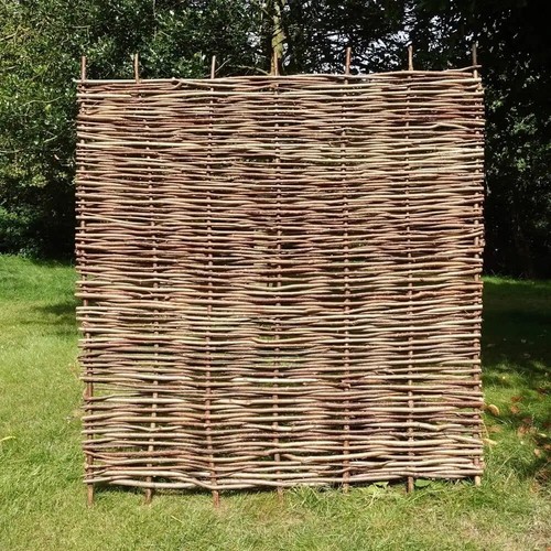 Hazel hurdle fence panel - hurdle,