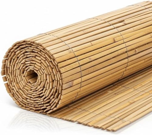 Bamboo slat fence screen roll - bamboo,