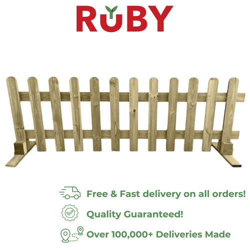 Freestanding picket fence - freestanding,
