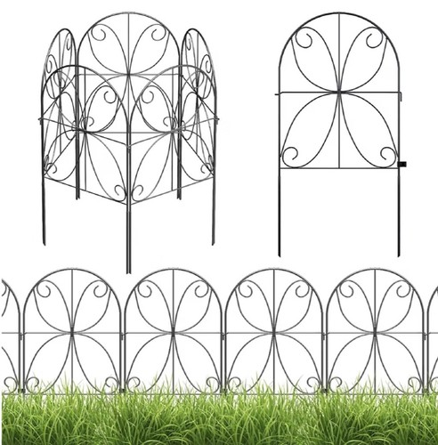 Metal garden fence - fence, 20