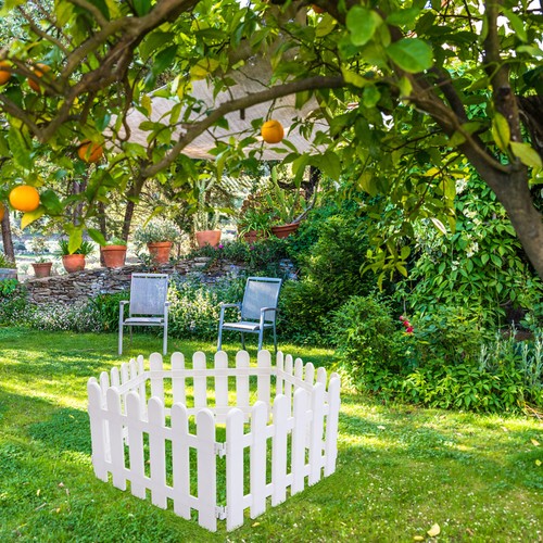 Plastic outdoor garden fence - plastic,