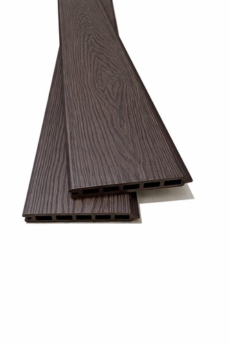 Dark walnut composite fence - dark,
