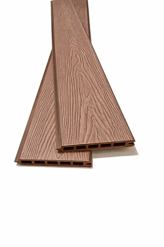 Light walnut composite fence - composite,