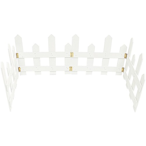 White wooden outdoor fence - white,
