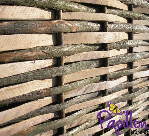 Woven hurdle fence panel - woven,